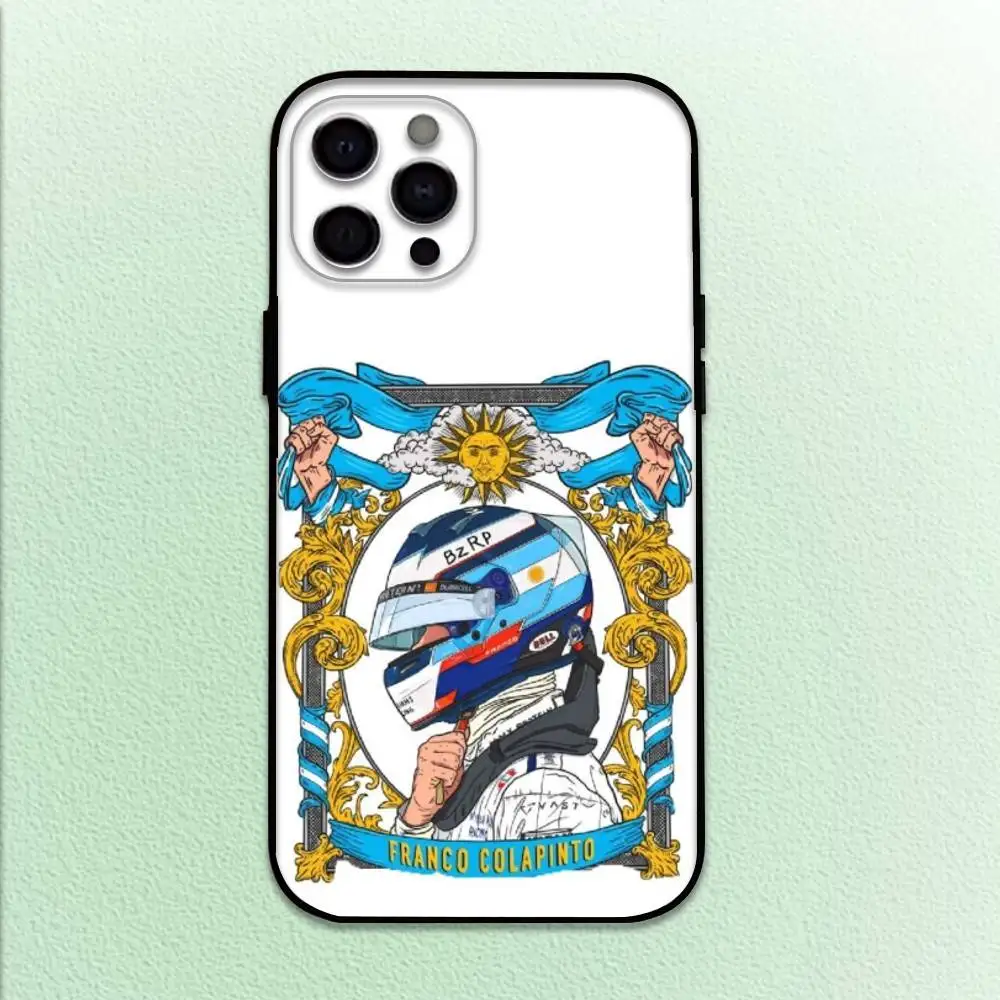 حافظة هاتف 43 F-Franco C-Colapinto لهاتف iPhone17,16,15,14,13,12,11 Plus، Pro Max غطاء أسود ناعم #2