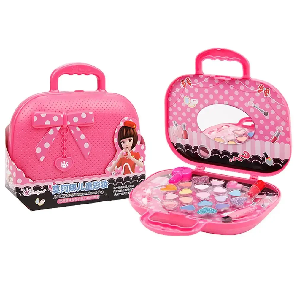 Princess Makeup Cosmetics Box Set Safe Non-toxic Lipstick Nail Polish Girl Play House Toy Birthday Christmas for Children's Gift