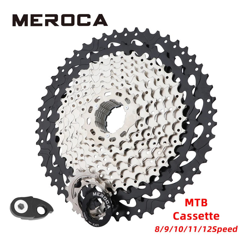 MEROCA Mountain Bike Cassette 8/9/10/11/12 Speed 11-42T 11-46T 11-50T Bicycle Sprocket MTB Freewheel For Shimano