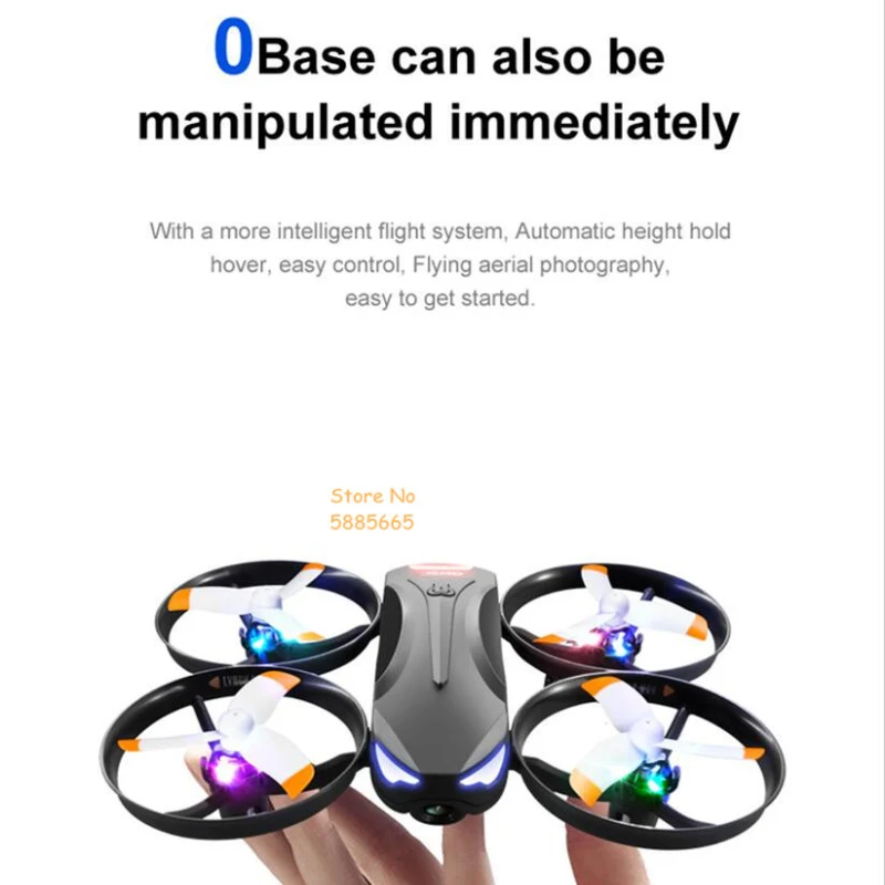 200M 6K Dual Camera WIFI FPV RC Drone 20MINS 360° Protect Colorful Light 3D Roll Smart Hover Remote Control Quadcopter Drone Toy