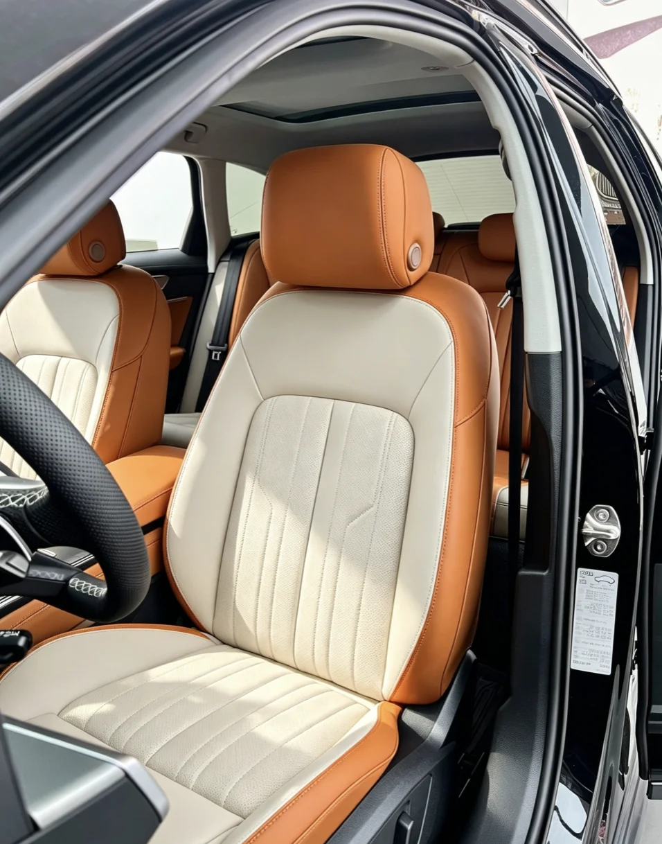 Für Audi A6 C8 2020 Maßgefertigte Autositzbezüge Luxuriöses Nappaleder 100% Passgenau Innenausstattung 360 ° Vollständige Abdeckung – Detail 3