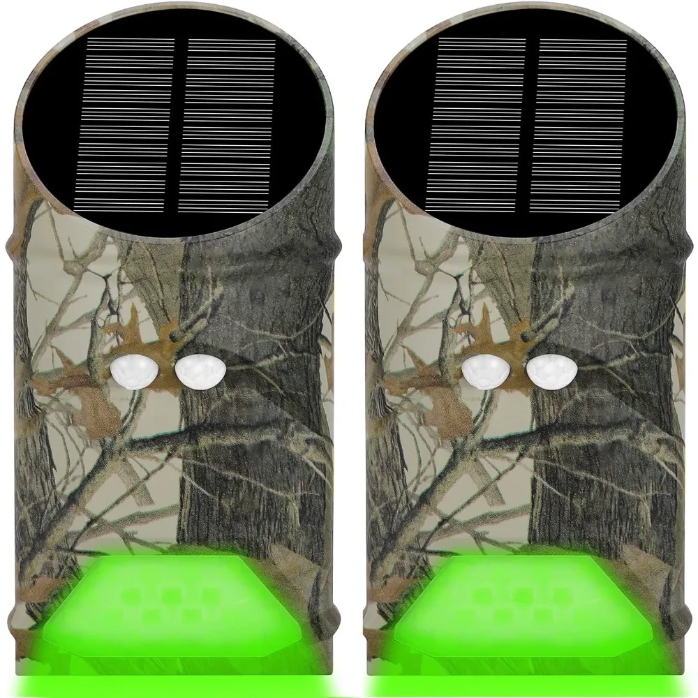 

Солнечные зеленые светильники с датчиком движения для ночного охотнического фонаря-кормушки для кабанов, койотов, оленей