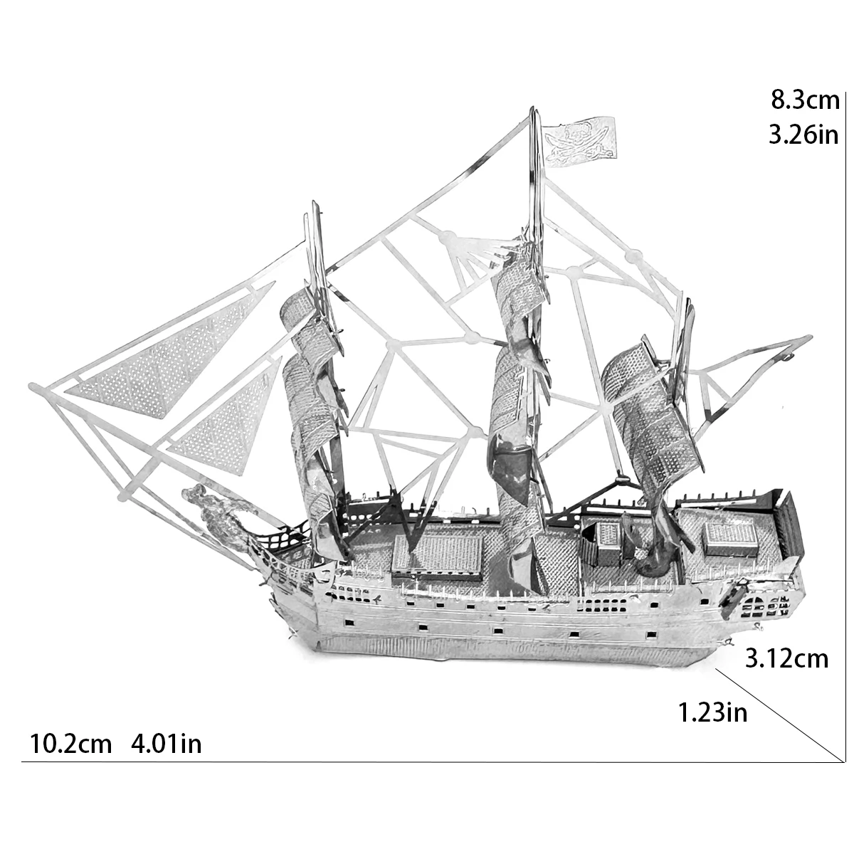 black pearl 3D Metal Puzzle Model Kits DIY Laser Cut Puzzles Jigsaw Toy For Children