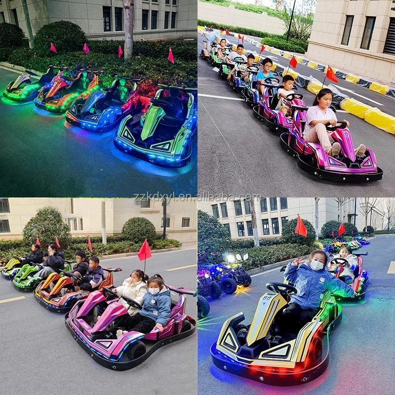 2026 2026 Chinese Suppliers Outdoor Zoo Children's Electric Bumper Car Luminous Dolphin Bumper Car Can Seat Two People Amusement