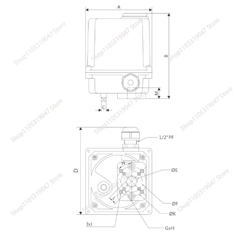 2 pieces, valve DN25 UM-1 AC220V 10W 10 second electric actuator