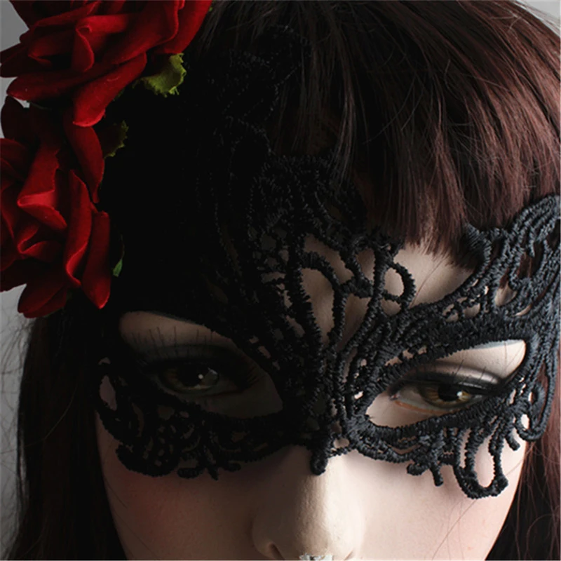 Máscara de Mascarada para mujer, máscara veneciana bonita y elegante, accesorios de fiesta de Mardi Gras de Halloween con decoración de rosas