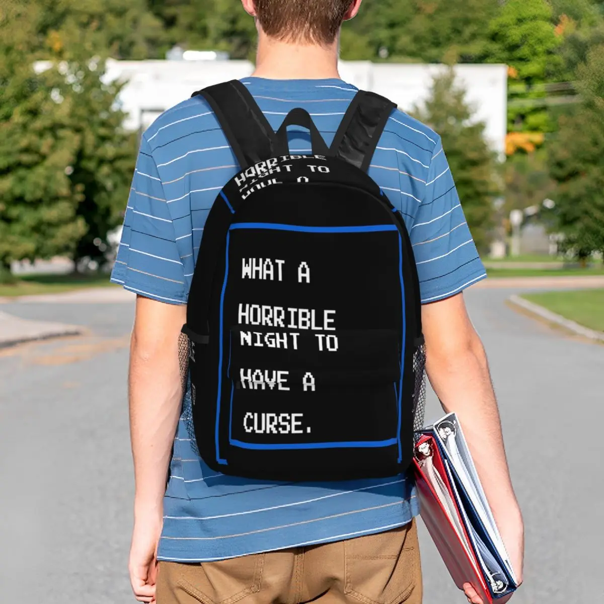 What A Horrible Night To Have A Curse Castlevania Game Backpack Student BookBag Men Women School Bag Laptop Shoulder Bags