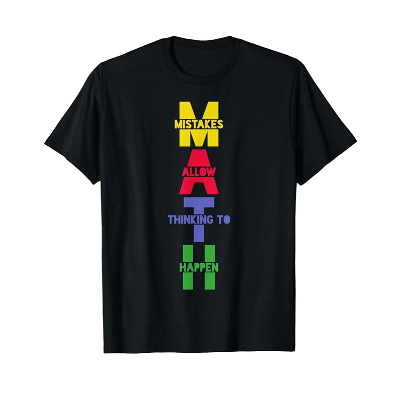 

Men's Black Crew Neck T-Shirt Math Saying Student Teacher T-Shirt for Men WHX 180g