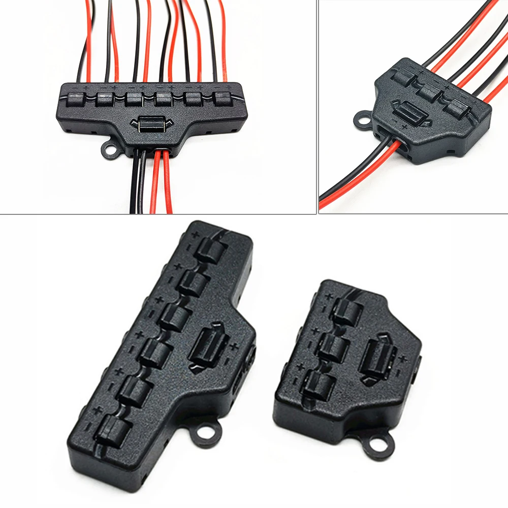 3Pcs 3/6 Ports Distribution Port Sharing Box Line Splitter for DIY Miniature Railway Train Model Scene Lighting System DC Lamp