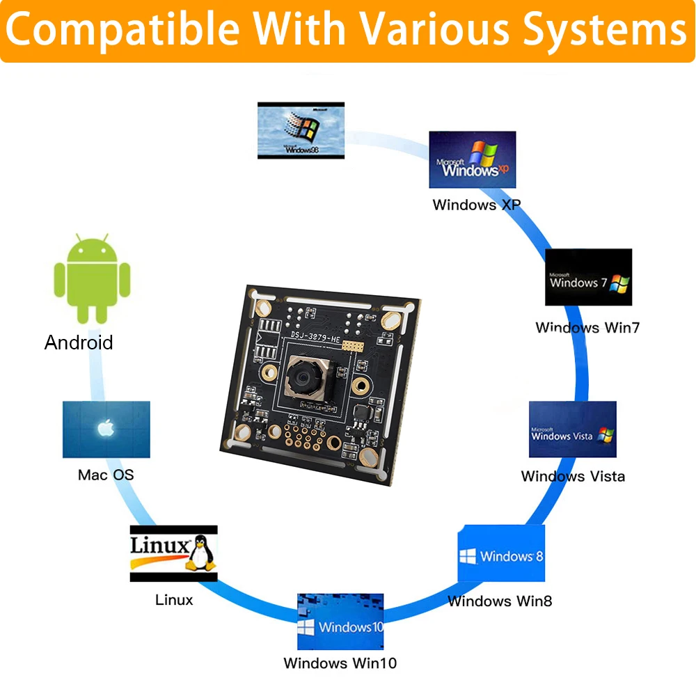 Imagem -06 - Autofoco Módulo de Câmera Grande Angular Cmos Imx179 8mp 4k Fov 125 Graus Uvc Usb Plug Play para Xtool Lightburn e Creality Falcon 2