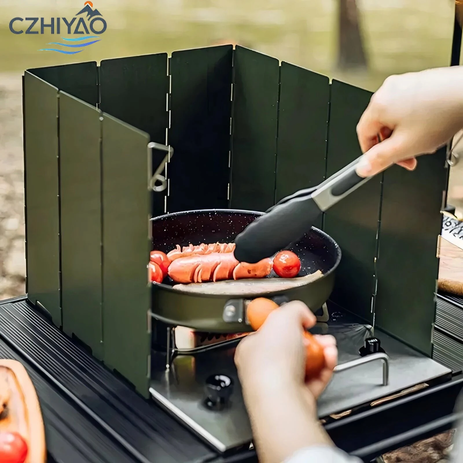 

CZHIYAO 10 pcs Portable Camping Stove Windshield Lightweight Windproof Tool For BBQ Outdoor Cooking Sturdy Durable Easy To Carry