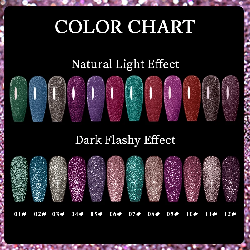 Esmalte de uñas de Gel térmico con purpurina, 3 capas, cambio de temperatura, Semi permanente, Soak Off, UV LED, arte de uñas, Gel DIY, 10ml