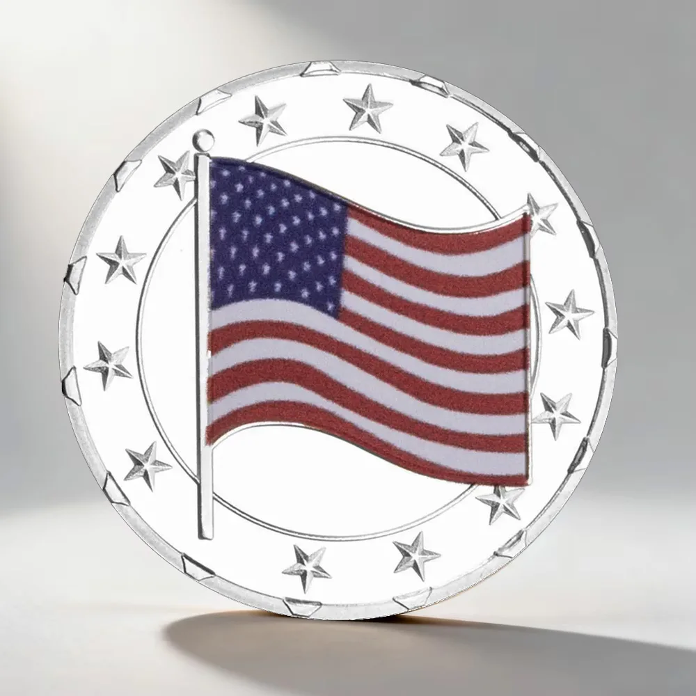US Not Forgotten POW MIA  Collection Gift Flag Veteran Challenge Coins Metal Plated Silver Souvenir Coin