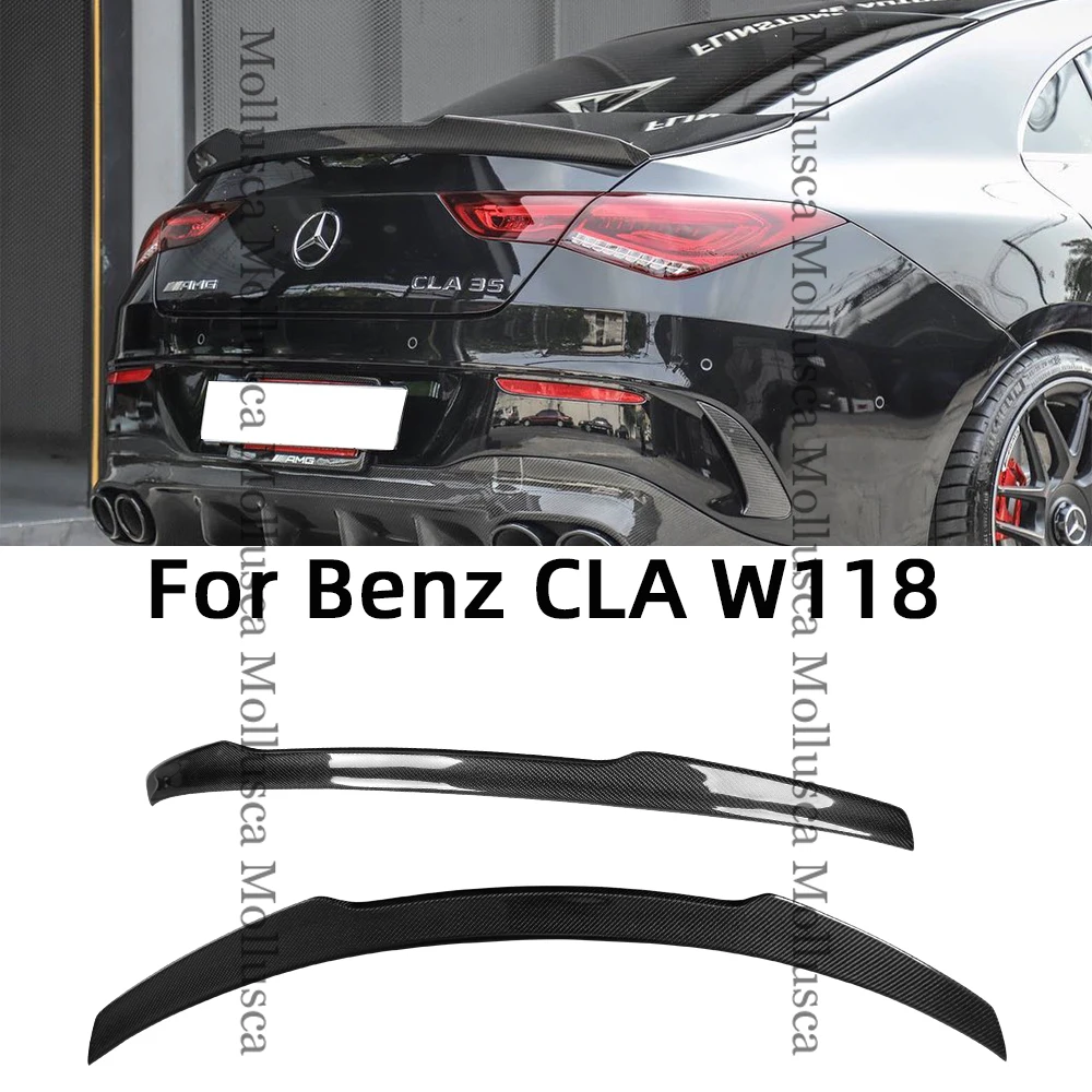 For Mercedes-Benz CLA W118 C118 FD Style Carbon Fiber Rear Spoiler Trunk Wing 2019-2025 FRP honeycomb Forged