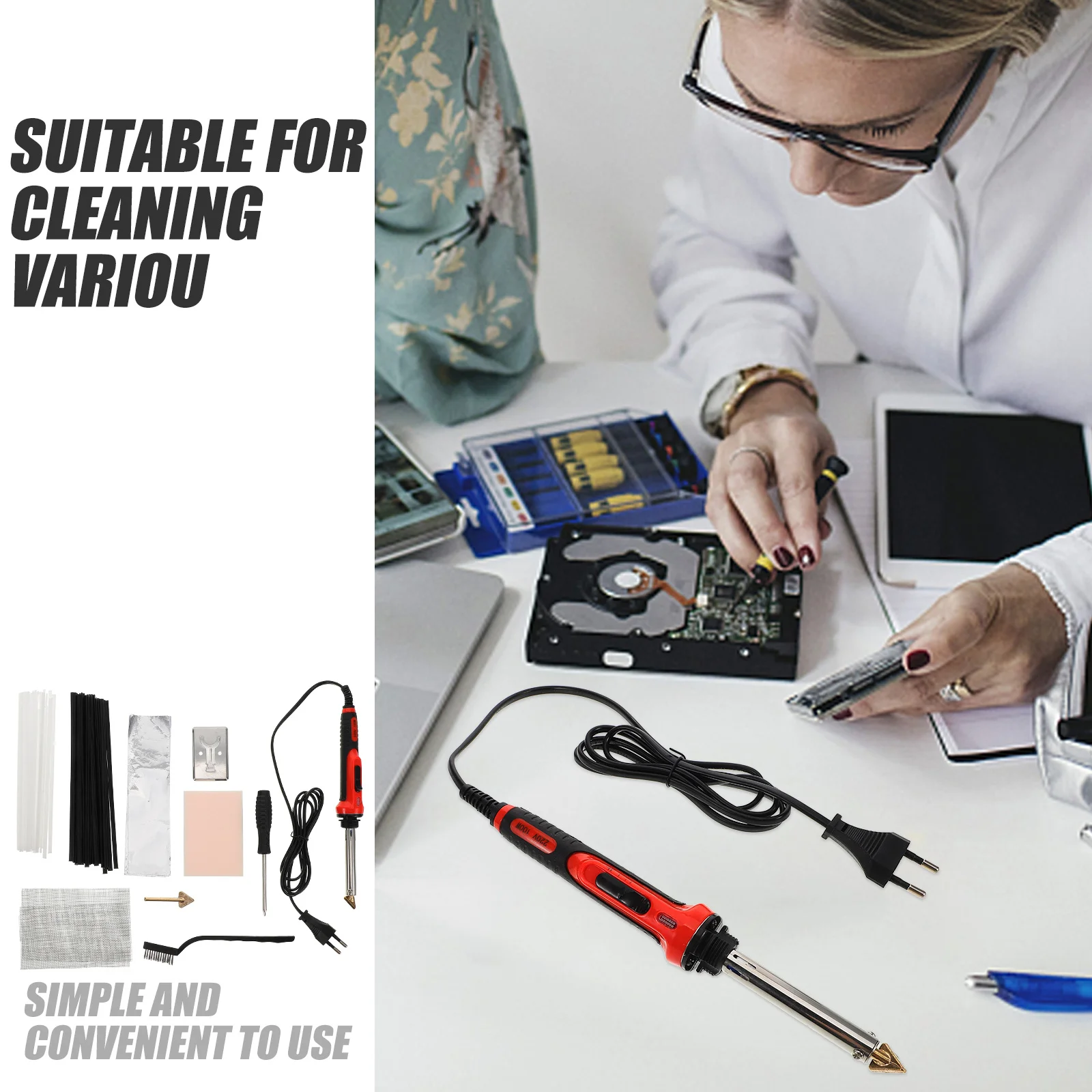 1 مجموعة طقم لحام البلاستيك سيارة الوفير إصلاح سبيكة لحام أداة سريعة كفاءة المحمولة العالمي البلاستيك جزء إصلاح الحل #4