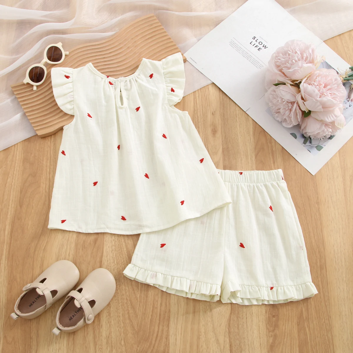 أطقم ملابس للفتيات مع تطريز عل - مراجعة Summer Loving Kids Clothing وسعره
