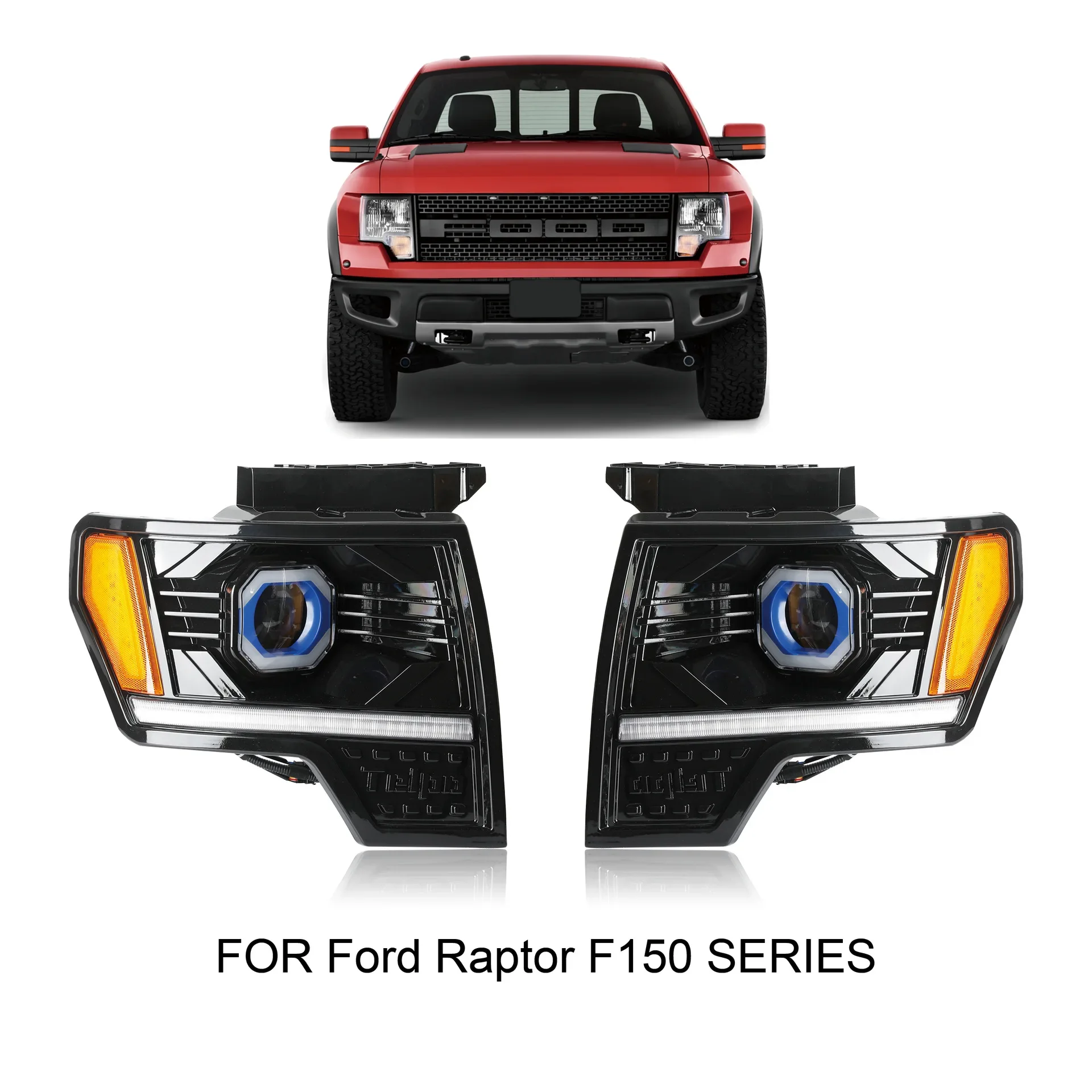 Manufacturer Customization for 15-17 for F150 Headlight LED Assembly 24V New 6000K 8000 Lumens Daytime Running Lights