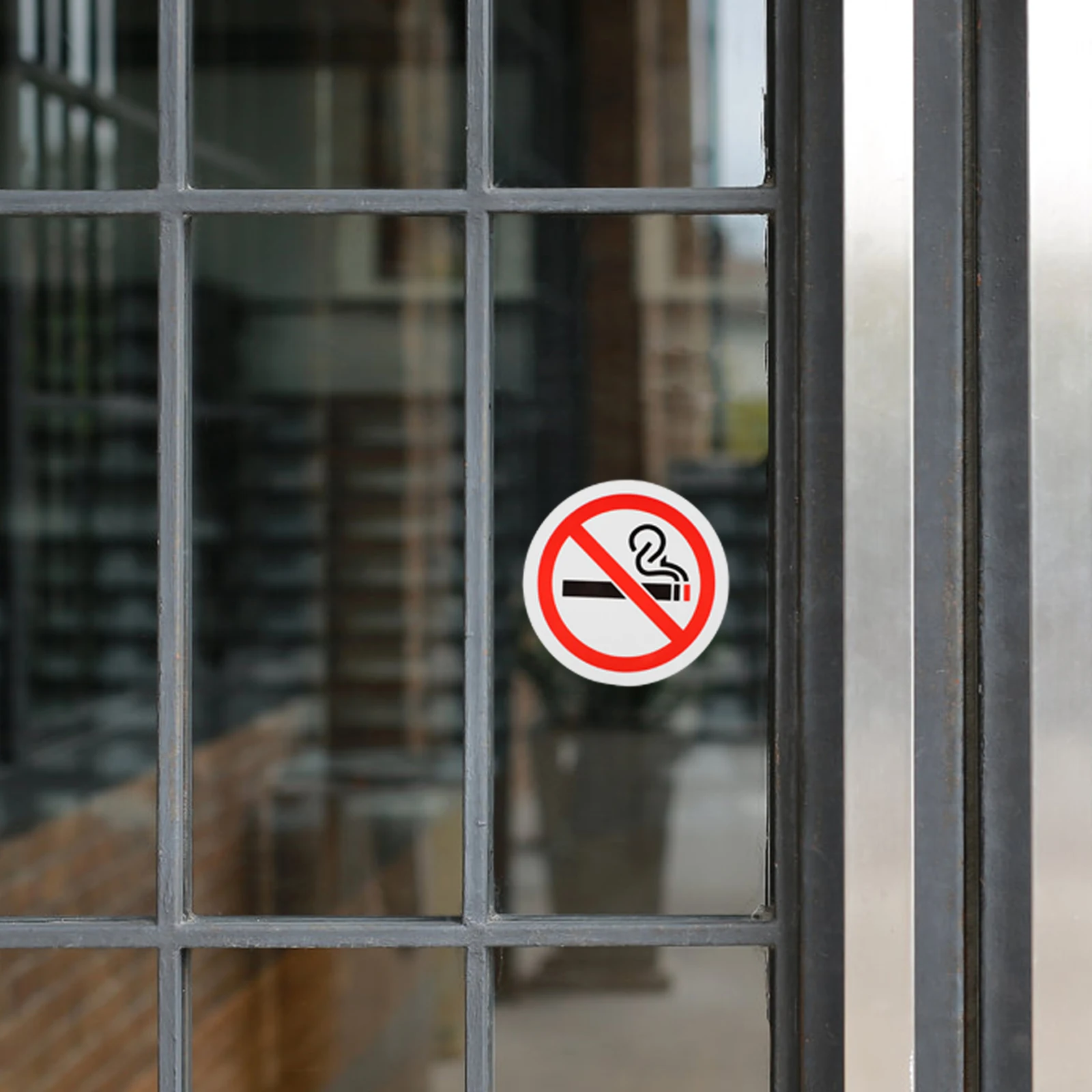 

20PCS No Sign Decal Bright Symbols Adhesive Application Indoor Outdoor Traffic Wall No Smoking Label Safety Stickers
