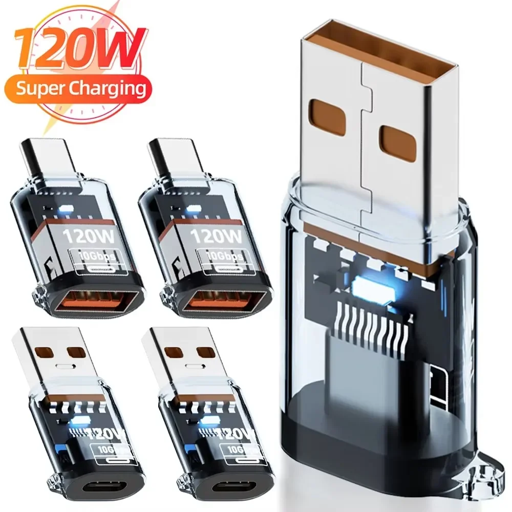 120W USB A to Type C Male to Female Adapter 10Gbps High Speed Data Transfer Laptop External GPU Dock Link