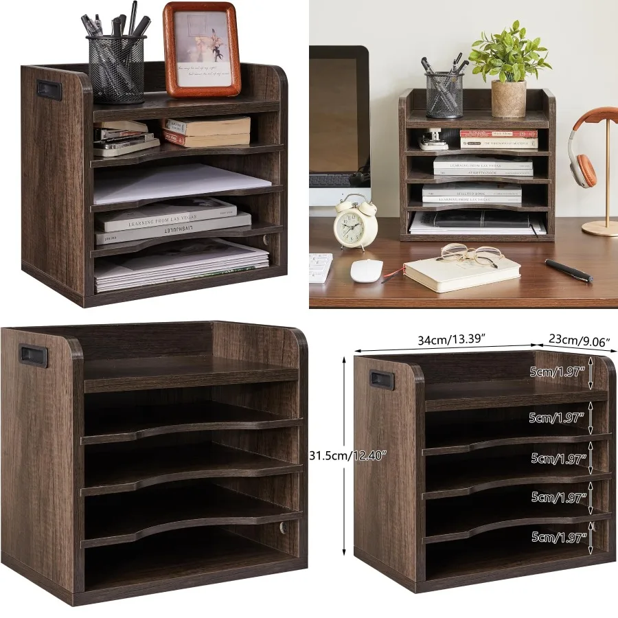 organizzatore-di-file-da-tavolo-con-manico-per-selezionatore-di-vassoi-postali-per-documenti-e-lettere-con-3-ripiani-regolabili-e-portarotolo-a-5-livelli