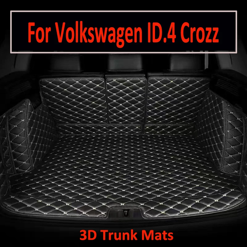 Car Mats For VW Volkswagen ID.4 Crozz 2020 2021 2022 2023 Leather Mat Car Trunk Mat Organizador Maletero Coche Car Accessories