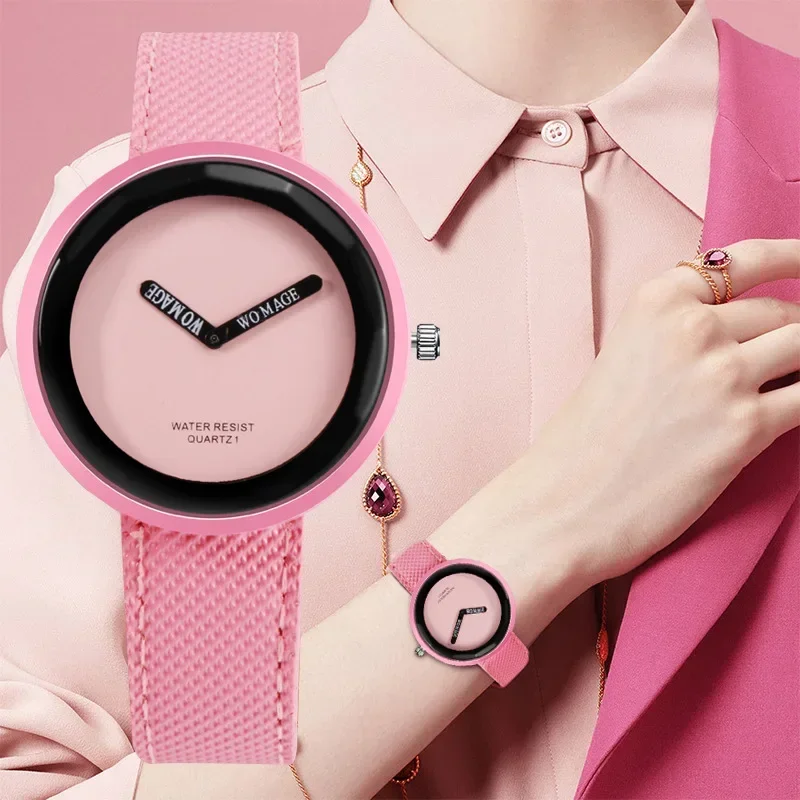 Women's Watches Fashion Minimalist Casual Red Leather Band Hands Clock Ladies Quartz Wristwatches reloj para mujer dropshipping