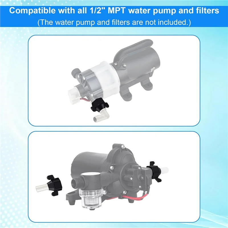 ABFY-8Pack 1/2 Inch X 14 NPT X 1/2 Inch Barb Elbow And Straight Swivel Adapter RV Water Pump , Female Threaded Pex Fittings