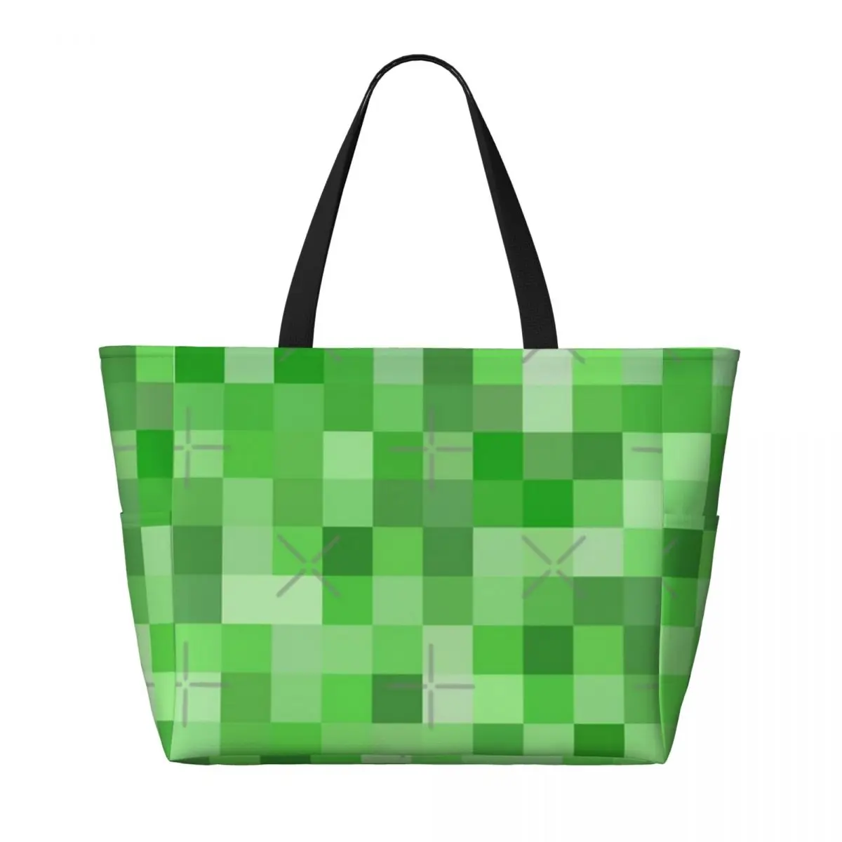 Creeper Pattern Beach Travel Bag, sacola de férias, grande capacidade, bolsa de ombro multi-estilo, presentes