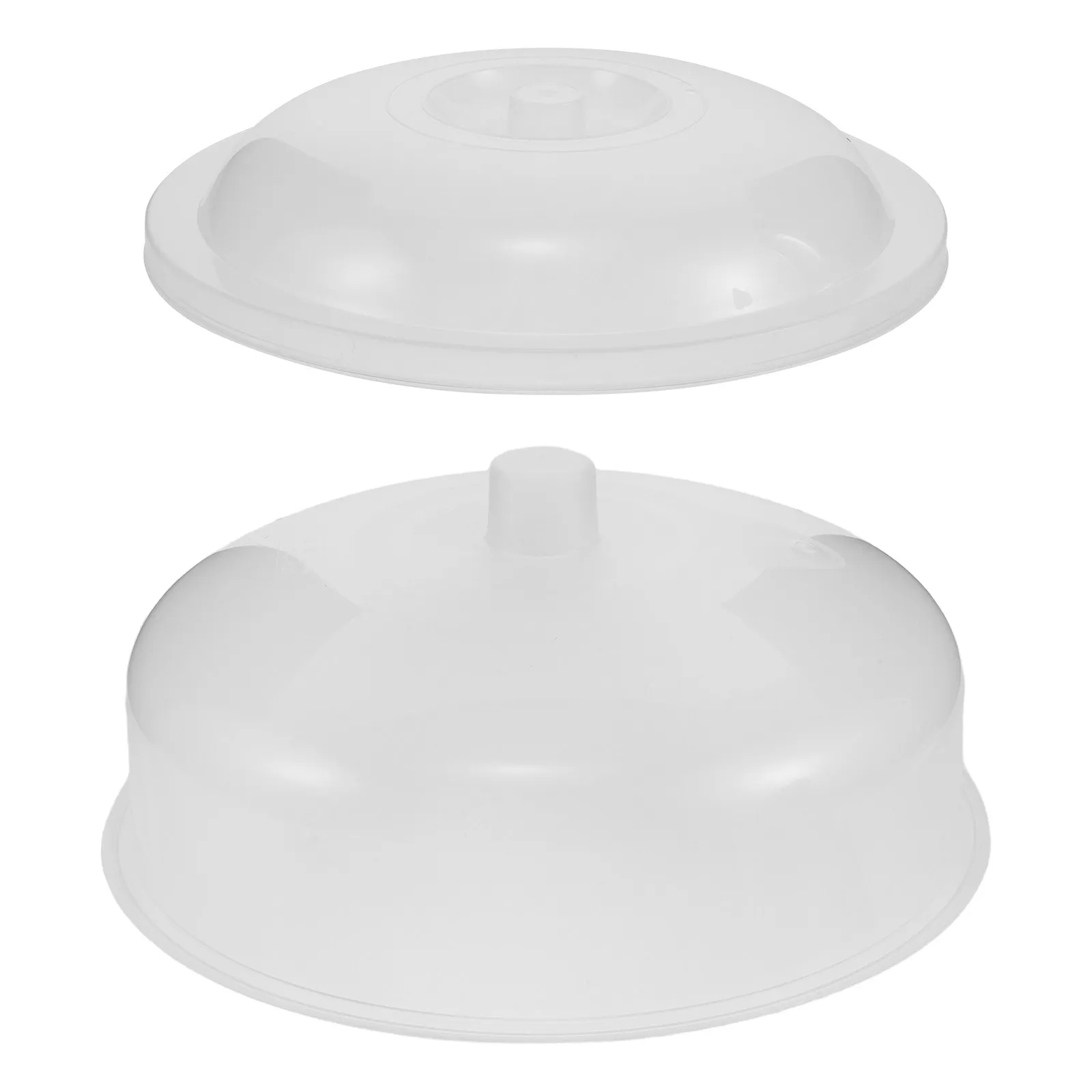 2pcs Plastic Microwave Splatter Guard Plastic Microwave Cover for Food Plate Splatter Lid Guard  Kitchen Serving Dish Covers