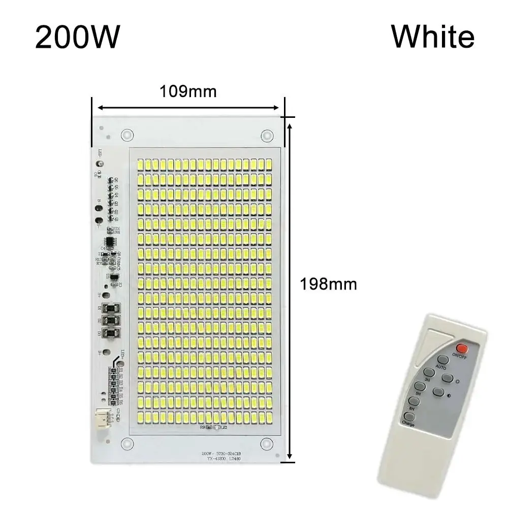 

1Pcs 25/40/60/100W LED Solar Light Board White Light SMD5730 Light Source Panel with Remote Controller High Brightness