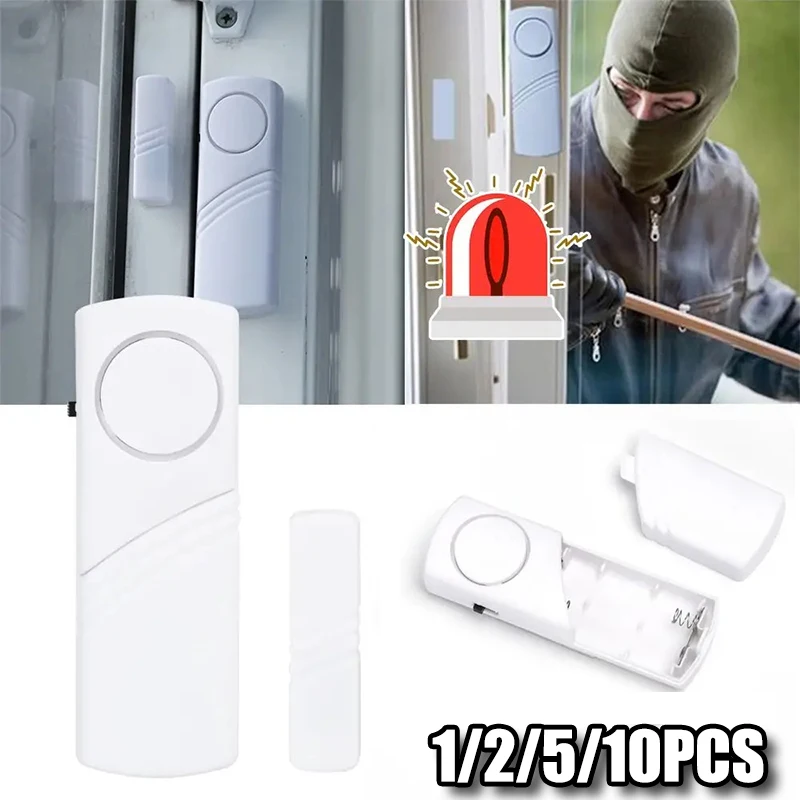 Wireless Door Window Alarm Door and Window Extended Magnetic Induction Alarm Window Anti-theft Door Opening and Closing Reminder