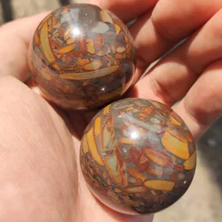 40mm Bamboo Pattern ciano Nuwa Marble Stone massaggio per esercizi sani cinesi Baoding Balls Finger Exercise antistress