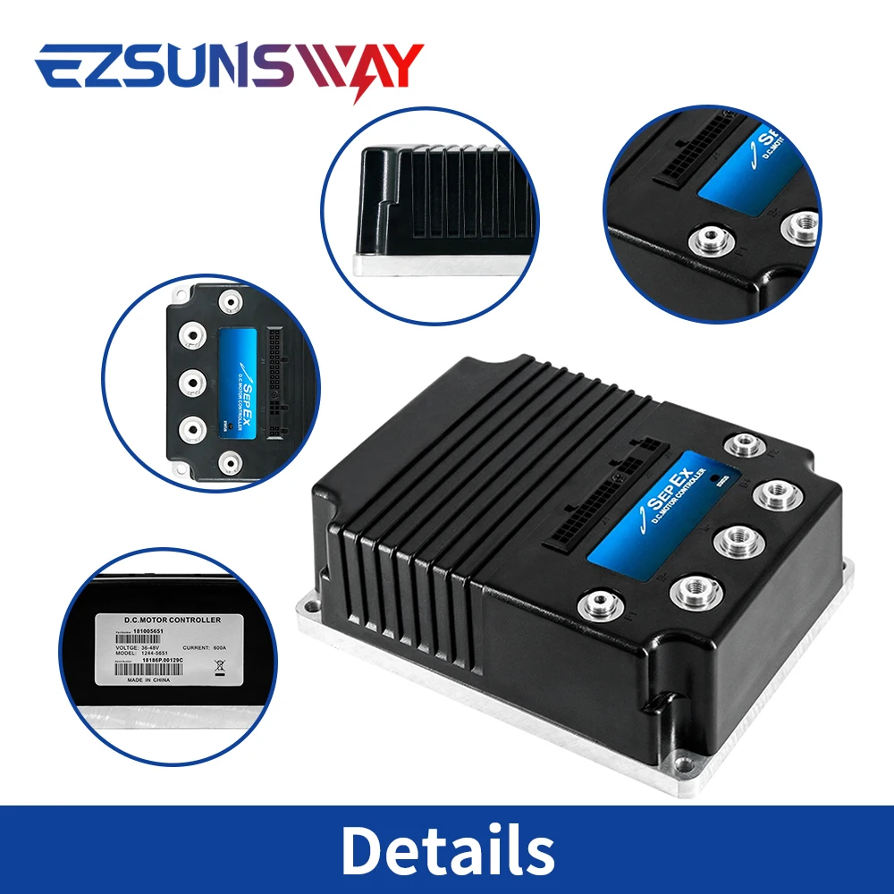 

36/48V 275A Black Controller 841344 for Curtis Cushman Titan Utility Vehicle 2025 1244-5404 0-5V Motor Controllers