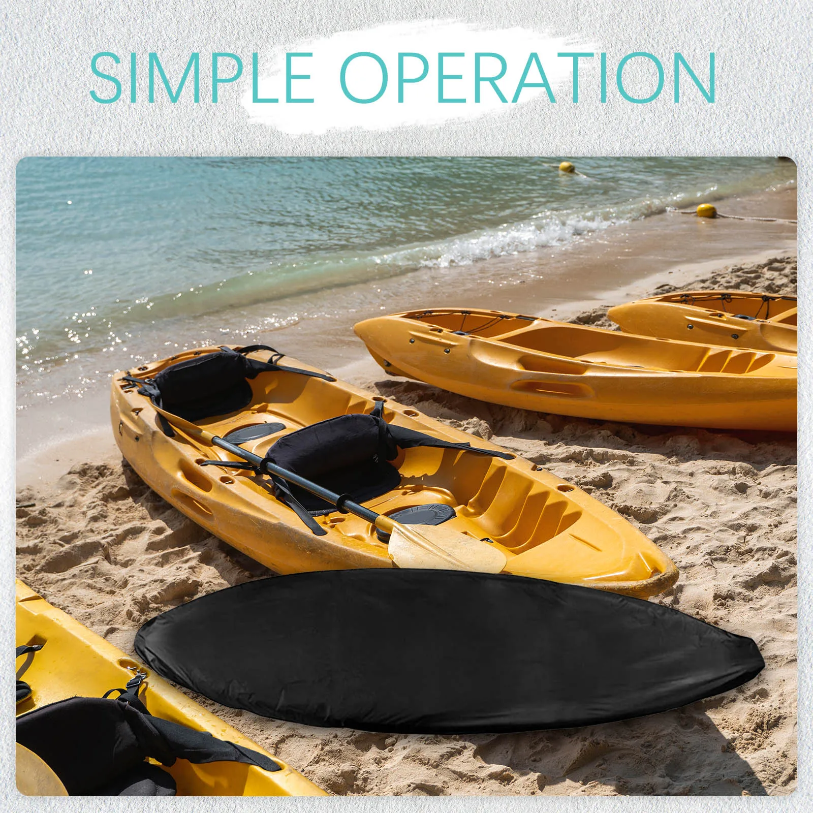

Kayak Cover Waterproof Canoe Shield 420D Oxford Cloth Sun Screen Protector for Kayaks Fishing Boat Covers Fits 210 250cm Boats