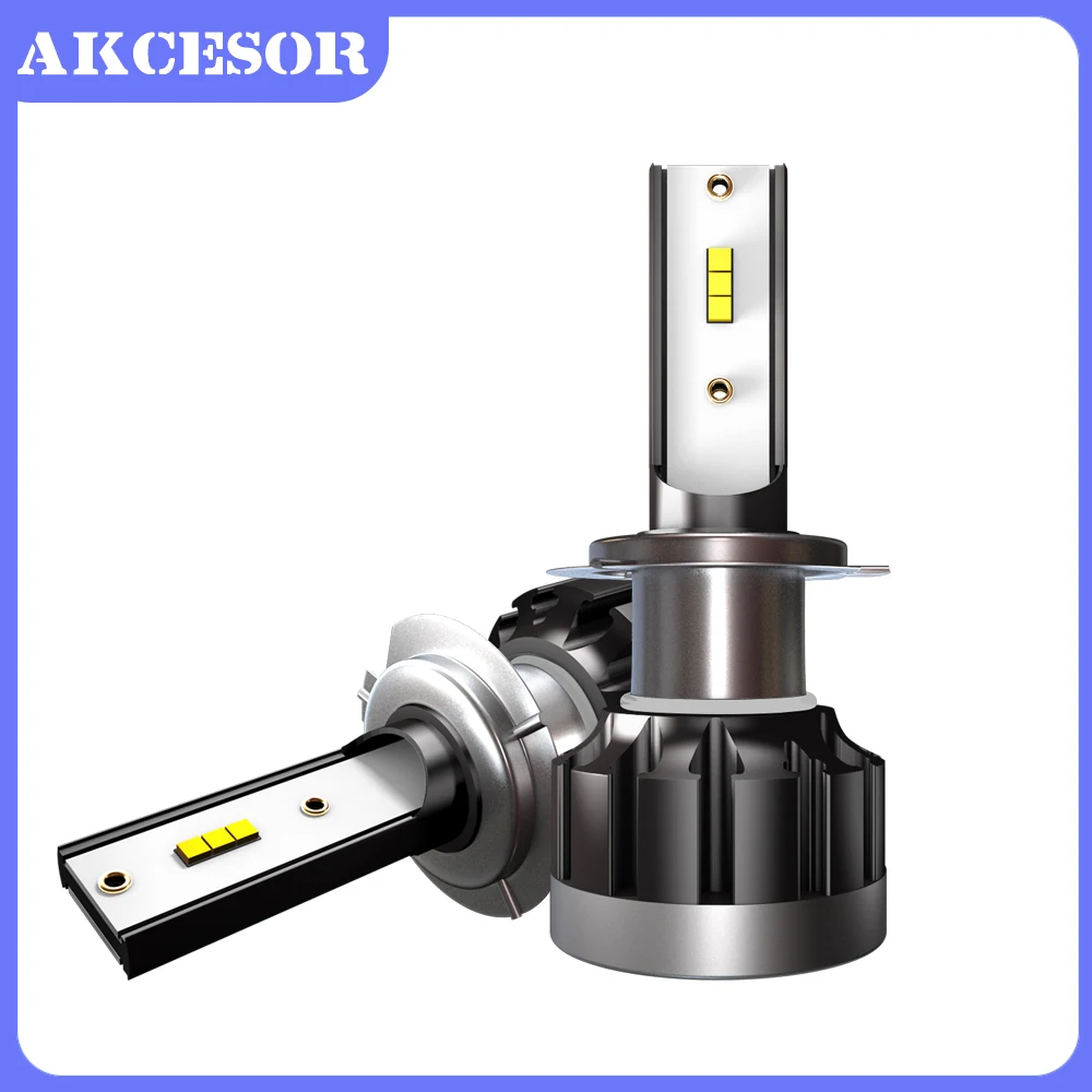 

2 Pcs H7 LED Car Headlight Bulbs 80W IP68 Waterproof CSP Chips 300% Super Bright Automobile Headlamp 8000lm 12V