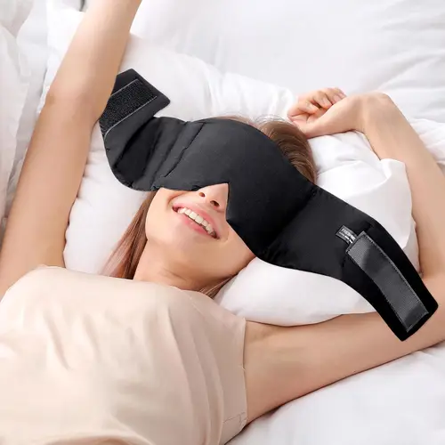 Mascarilla para ojos con peso por gravedad para dormir, bloqueo de luz, ayuda relajante para dormir para hombres y mujeres, alivia la fatiga, estrés, regalo de Navidad