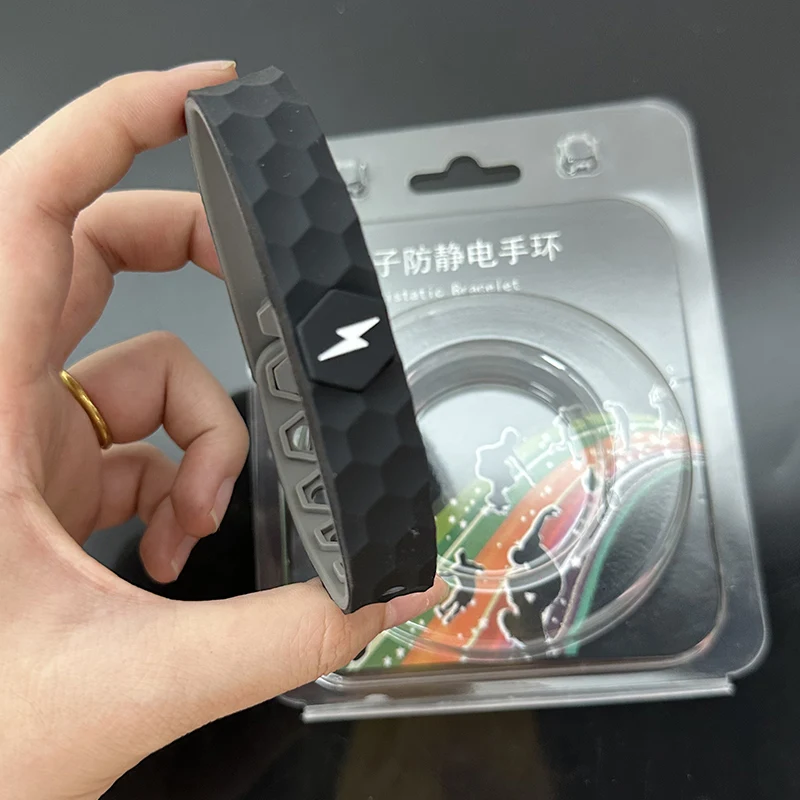 Wireless winter anti-static wristband with lightning symbol and rhombus shape/Anti-static wristband Daily/Christmas present