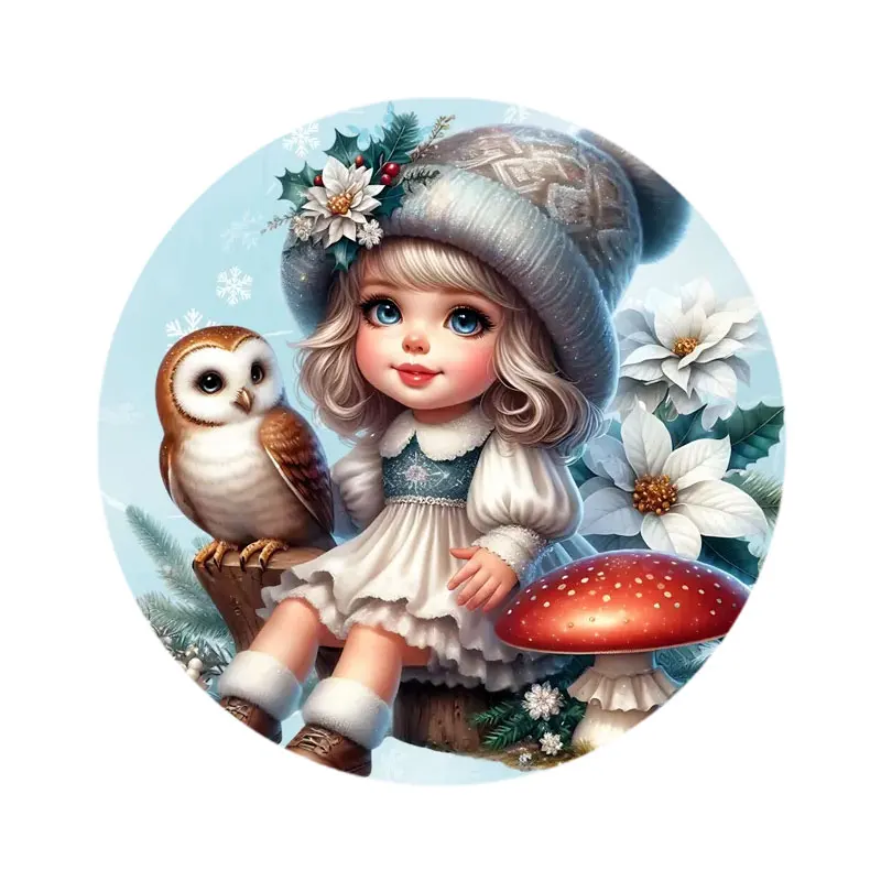 Winter Animals 10pcs 12mm/18mm/20mm/25mm Round photo glass cabochon demo flat back Making findings