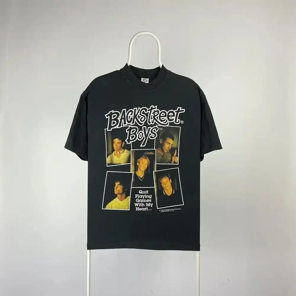 

Back street boys T-shirt vintage 90s rock band size Large