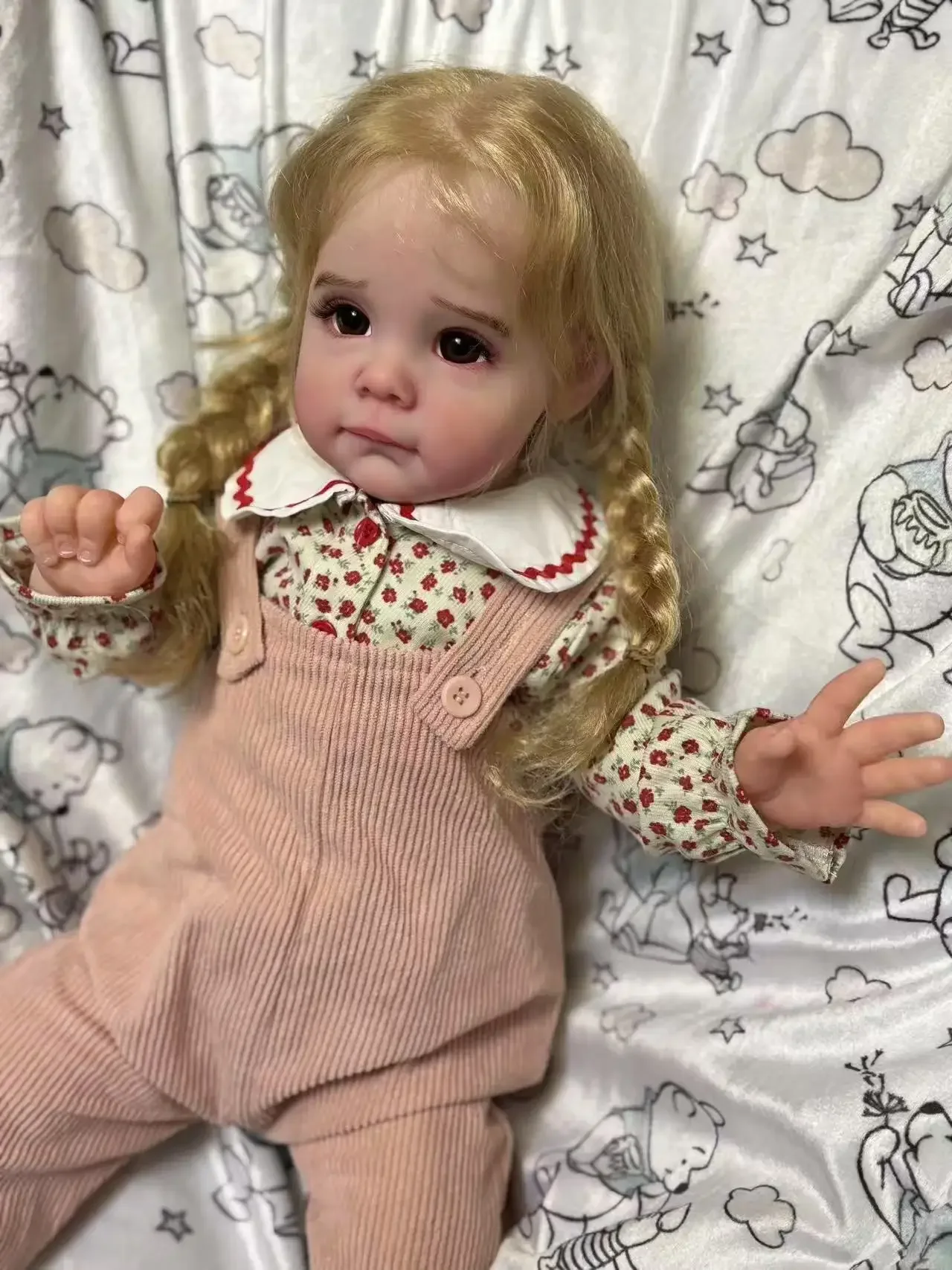 EGO Customized Limited Supply 24 Zoll Reborn Baby Maggie mit handgewurzelten Haaren, bereits fertige Puppe, Weihnachtsgeschenk