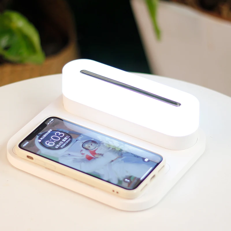 

YY Multifunctional Smart Alarm Clock Wireless Phone Charger Night Light for Children