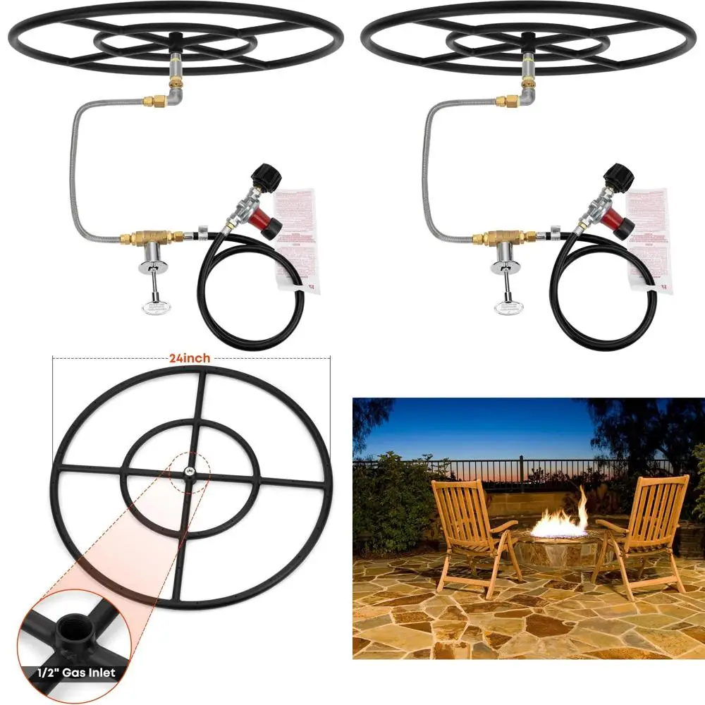 24-Inch Black Steel…