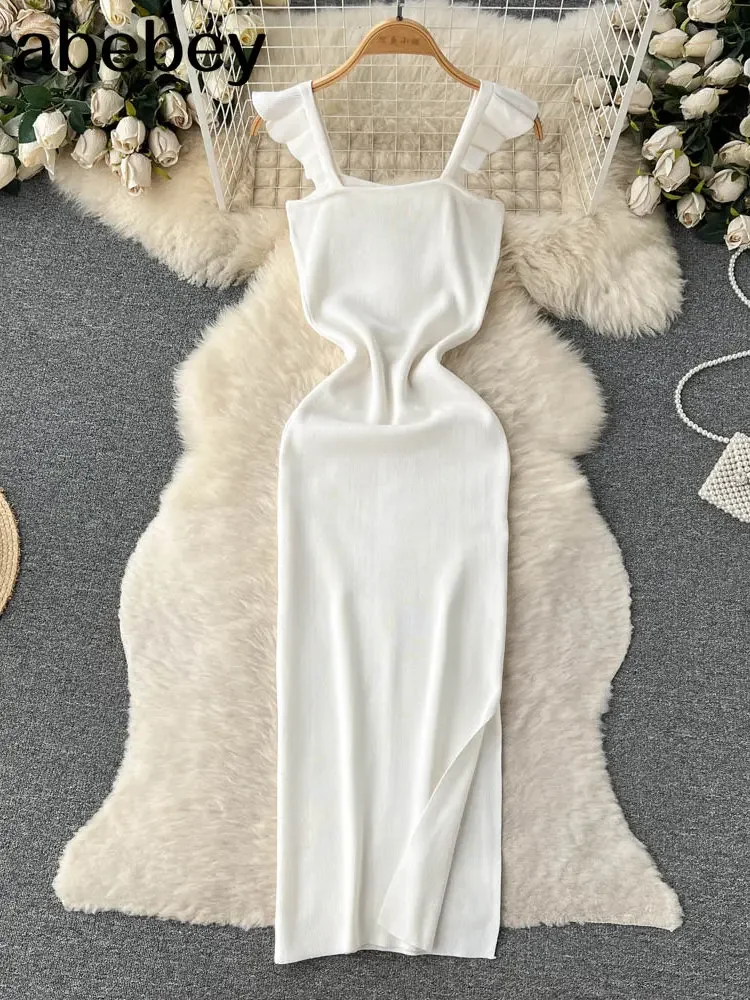 Bez rękawów z wycięciami z wycięciami sukienka typu Wrap Midi seksowna moda elastyczna obcisła impreza elegancka przedsionka na plaży letnia