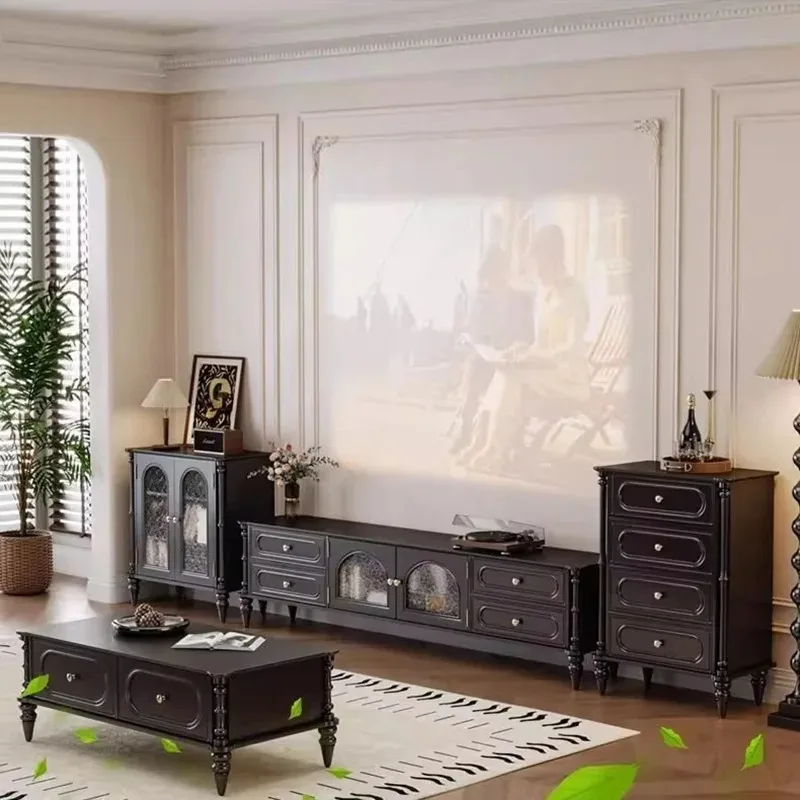 

Cabinets Nordic Tv Stands Coffee Drawers Luxury Aesthetic Wood Minimalist Fashion Tv Table Universal Muebles Home Furniture