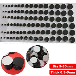 50pcs 5-30mm Anti-slip Black Self Adhesive Round Silicone Rubber Feet Pad Laptops Keyboards Calculators Monitors Anti-skid Pads