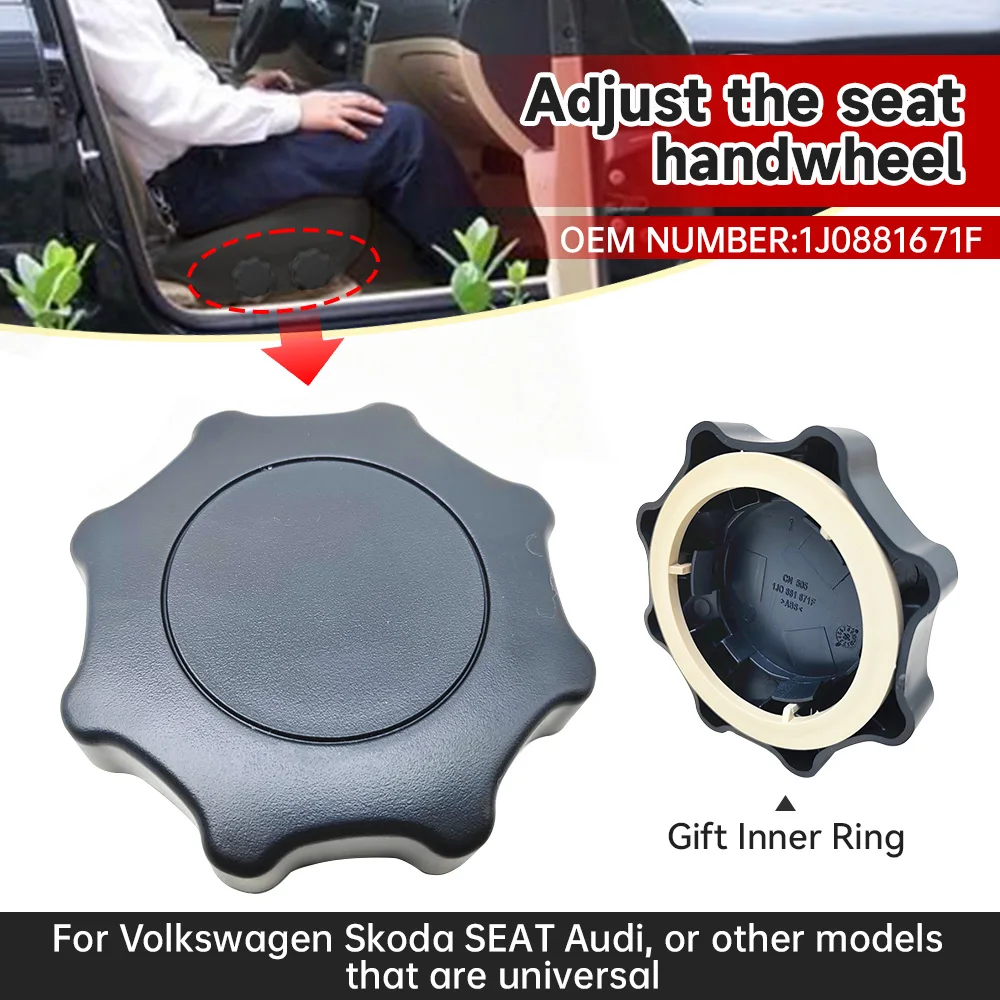 1/2 Black Seat Adjustment Replacement Knob 1J0881671F Is Suitable For General Models Such As Volkswagen Skoda Seat Audi