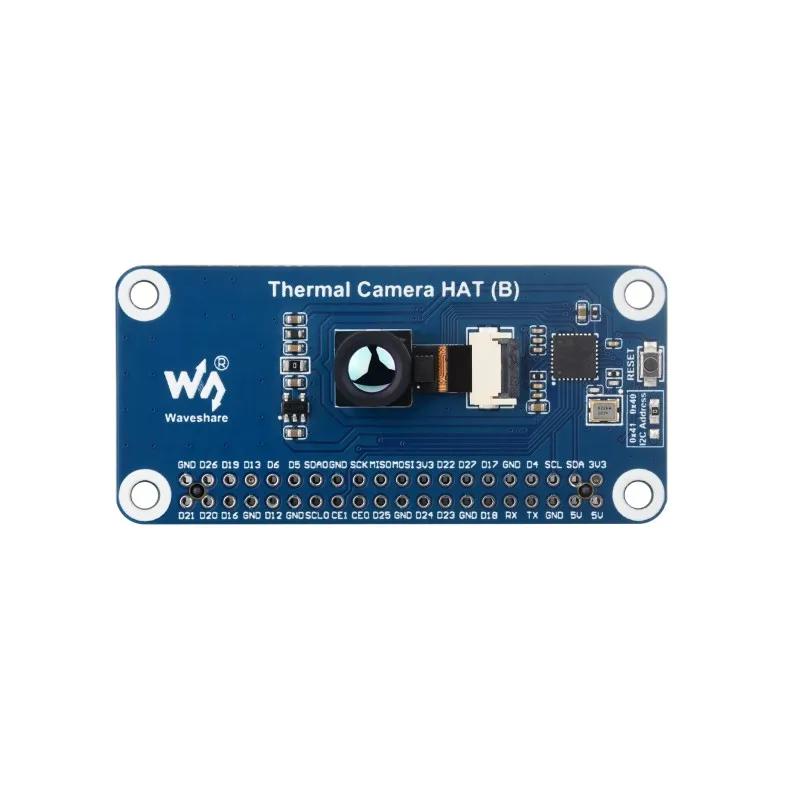 Long-wave IR Thermal Imaging Camera HAT (B) For Raspberry Pi, Options For 45° / 90° FOV, Raspberry Pi IR Camera, 80×62 Pixels