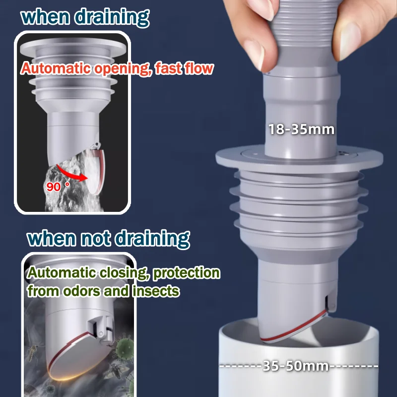 Silicone Sink Stopper Sewer Pipe Sealing Ring Floor Drain Anti Odor Plug Washing Machine Drain Seal Cover Bathroom Accessories