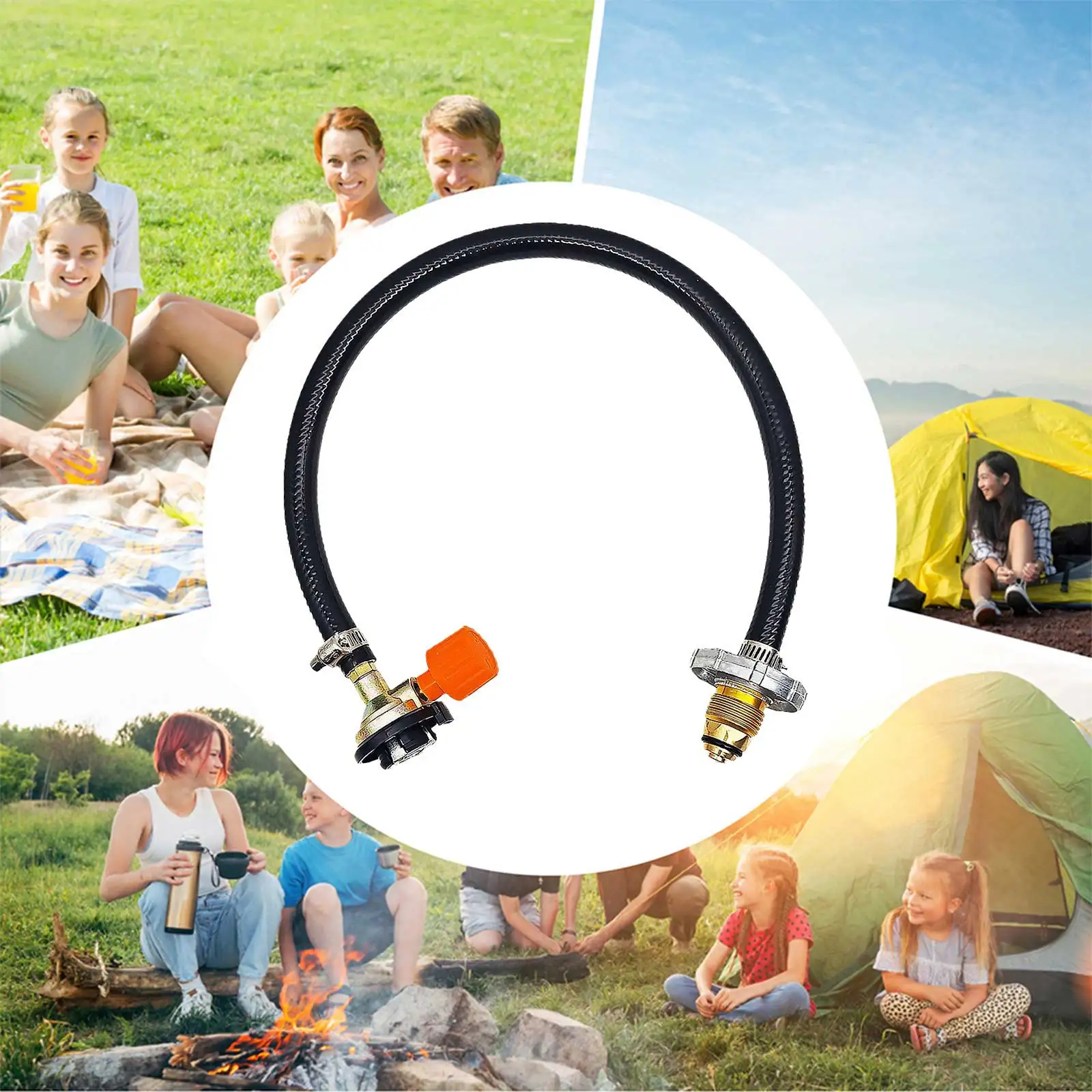 One-Piece Cassette Inflation Calve To Fill Empty Propane Gas Cylinder Adapter Valve Convenient Outdoor Inflation Valves Supplies