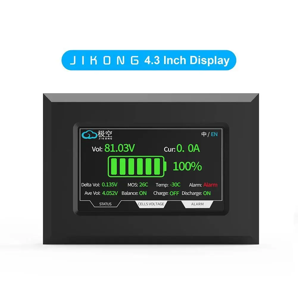 LCD Touch Screen Monitor with Switch & Cable for JK Smart BMS Battery Protection Board 2.3/3.2/4.3 Inch E5J9 - Image 5